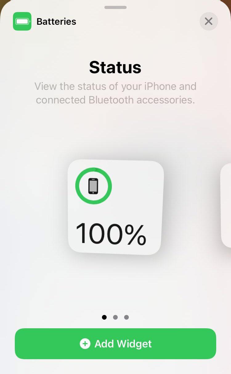 如何添加iphone電池小部件